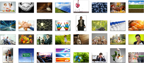 Sample images used from animated digital signage content