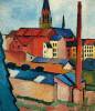 St Marys Church With Houses And Chimney By Macke