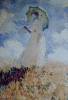 Lady With Umbrella By Monet