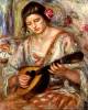 Girl With Mandolin By Renoir