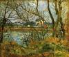 Grey Day On The Banks Of The Oise At Pontoise By Pissarro