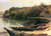 Canoes By Bierstadt