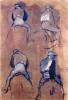Four Studies Of Jockeys By Degas