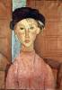 Girl With Hat By Modigliani