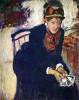 Portrait Of Miss Cassatt Holding The Cards By Degas
