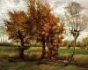 Autumn Landscape With Four Trees By Van Gogh
