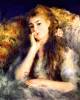 Portrait Of A Girl In Thoughts By Renoir