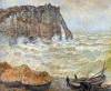 Stormy Sea La Porte Daval By Monet