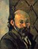 Self Portrait In Front Of Wallpaper By Cezanne