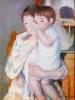 Baby On The Arm Of The Mother By Cassatt