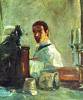 Self Portrai Looking In A Mirror By Toulouse Lautrec