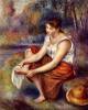 Girl Dryes Her Feet By Renoir