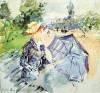 Woman With Parasol Sitting In The Park By Morisot