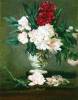 Still Life Vase With Peonies By Manet
