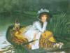 A Young Woman In A Boat By Tissot