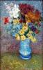 Flowers In A Blue Vase By Van Gogh