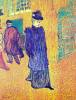 Jane Avril Leaves The Moulin Rouge By Toulouse Lautrec