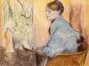 Mme Henri Rouart Before A Statue By Degas