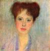 Portrait Of Gertha Fersovanyi Detail By Klimt