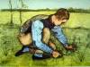 Cutting Grass By Van Gogh