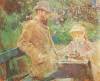Eugene Manet And His Daughter In Bougival By Morisot