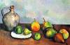 Still Life Jar And Fruit By Cezanne