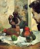 Still Life With Profile Of Charles Lavall By Gauguin