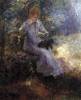 Woman With A Black Dog By Renoir