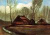 Farmhouses Among Trees By Van Gogh