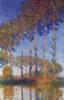 Poplars In The Epte Sunset By Monet