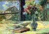 Flower Vase In Window By Gauguin
