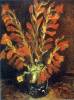 Red Gladioli By Van Gogh