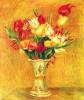 Tulips In A Vase By Renoir