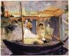Claude Monet Dans Son Bateau Atelier 1874 By Manet
