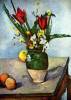 Still Life Tulips And Apples By Cezanne
