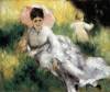 Woman With Parasol By Renoir